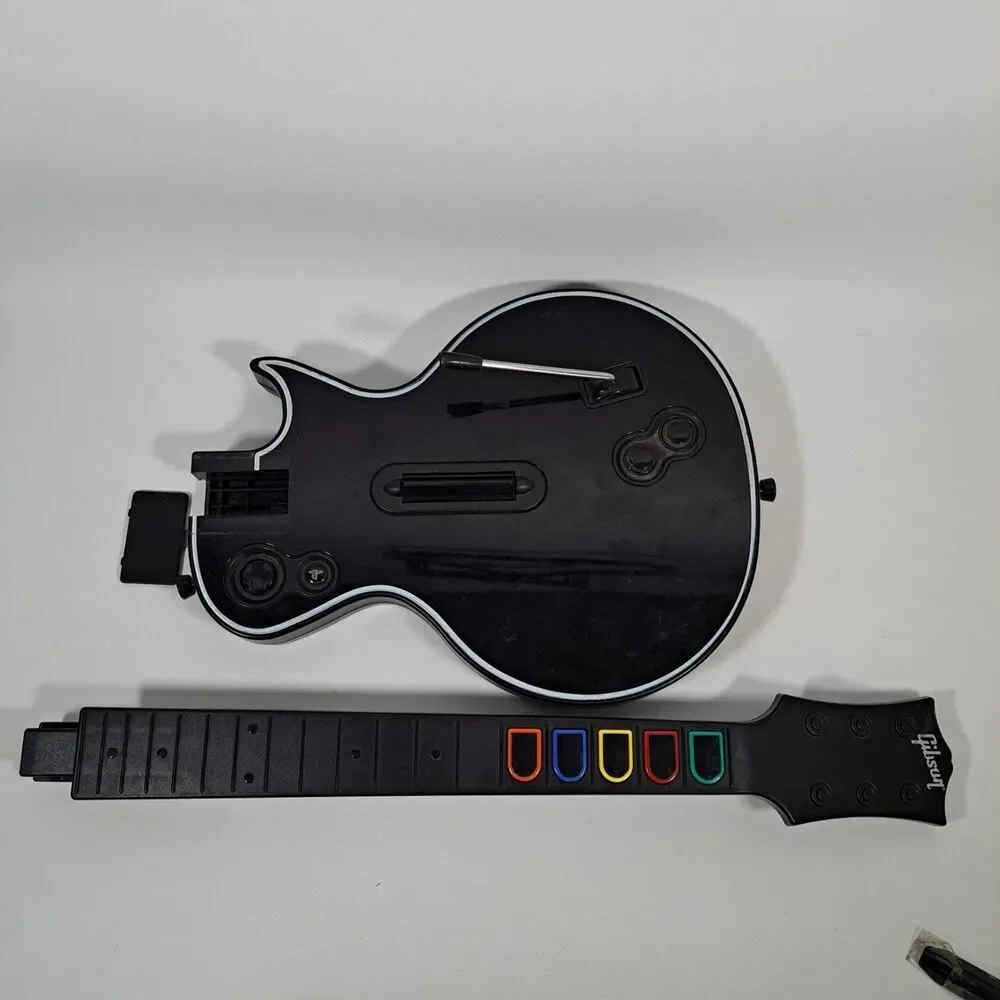 PS3 Guitar Hero Gibson Les Paul Playstation 3 Wireless Guitar Black NO DONGLE